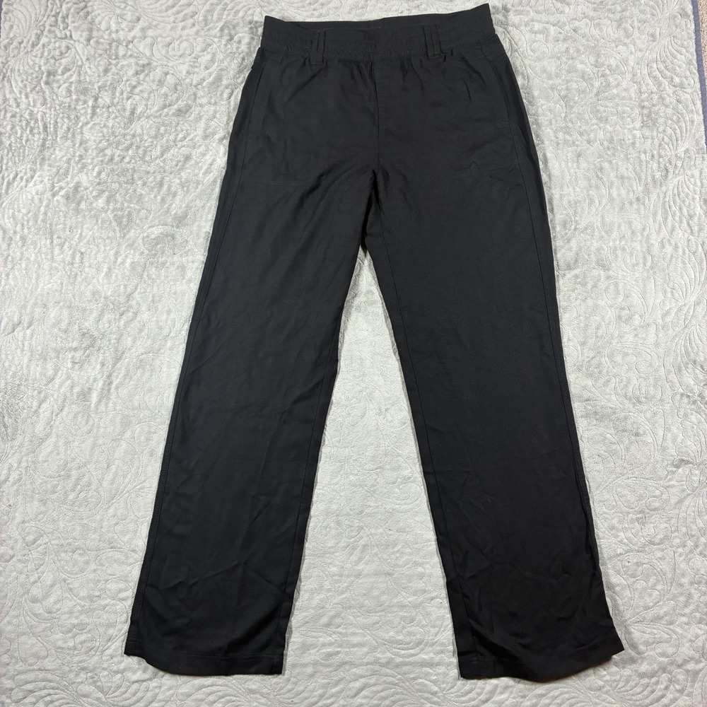 KUHL Womens Fresco Linen Blend Pull On Pants Size S Black Granola Outdoors